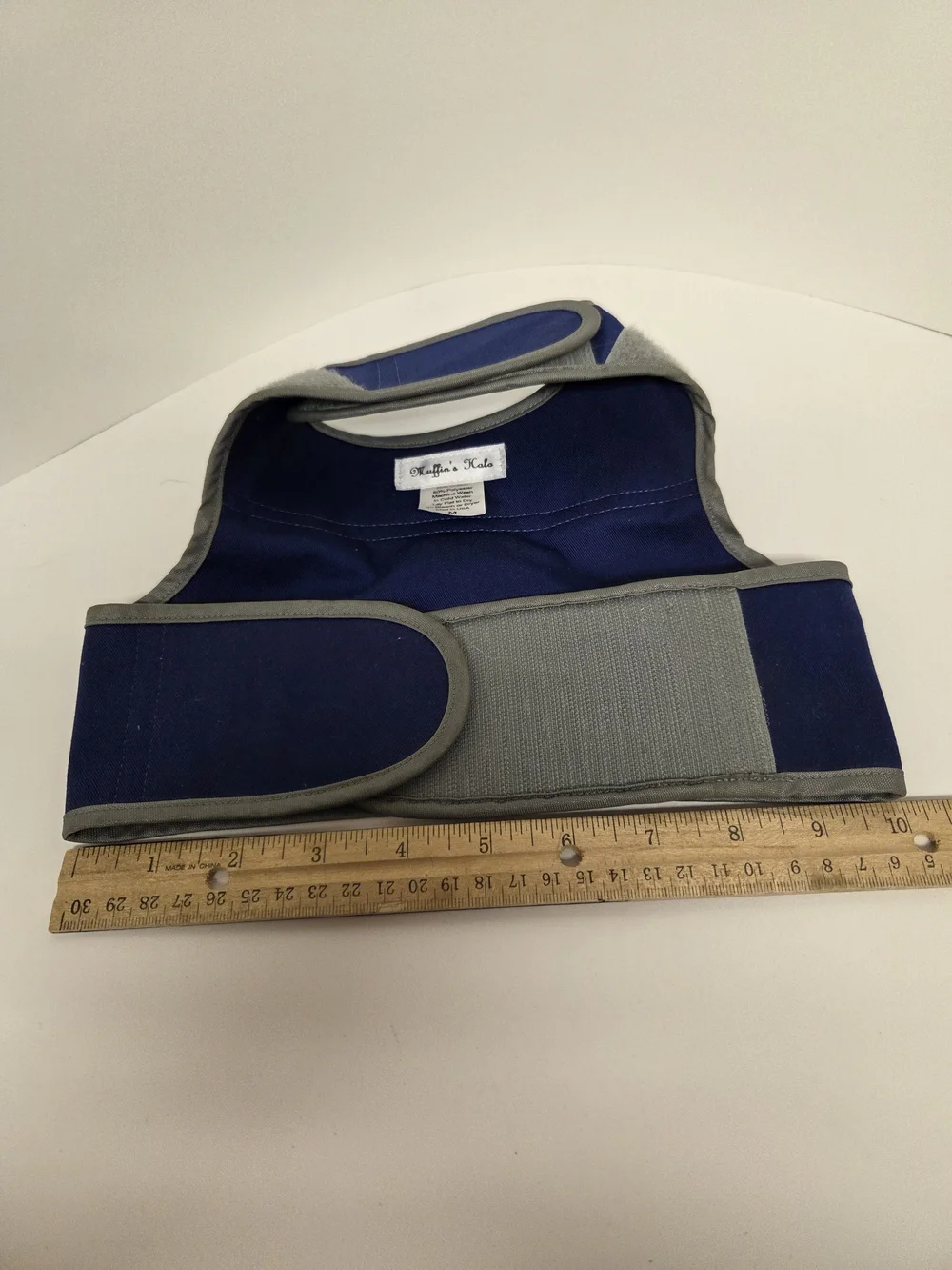 Muffin's Halo Blind Dog Head Protector Bumper Halo Harness Size Medium Blue